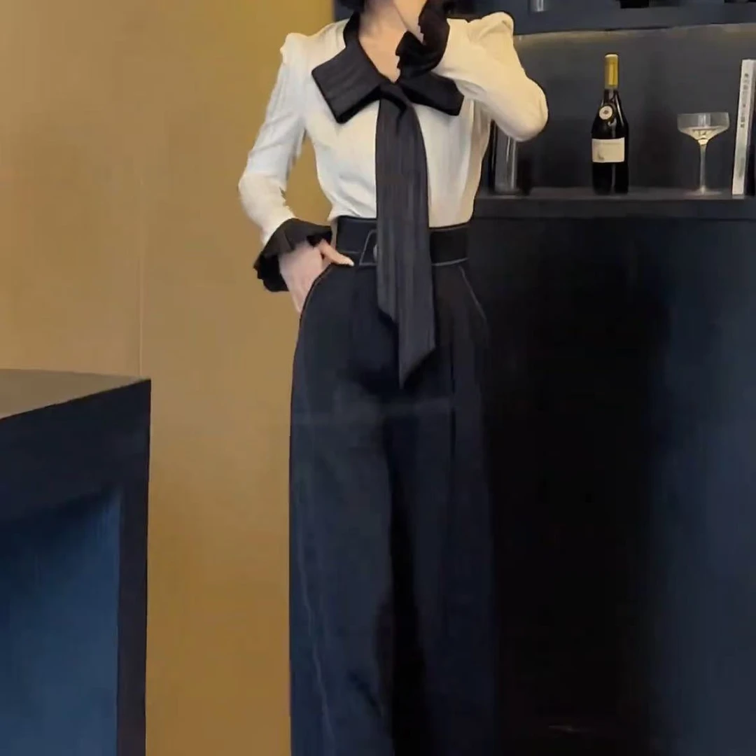 2025春季新款时尚显瘦气质女士网红洋气两件套百搭款D7346