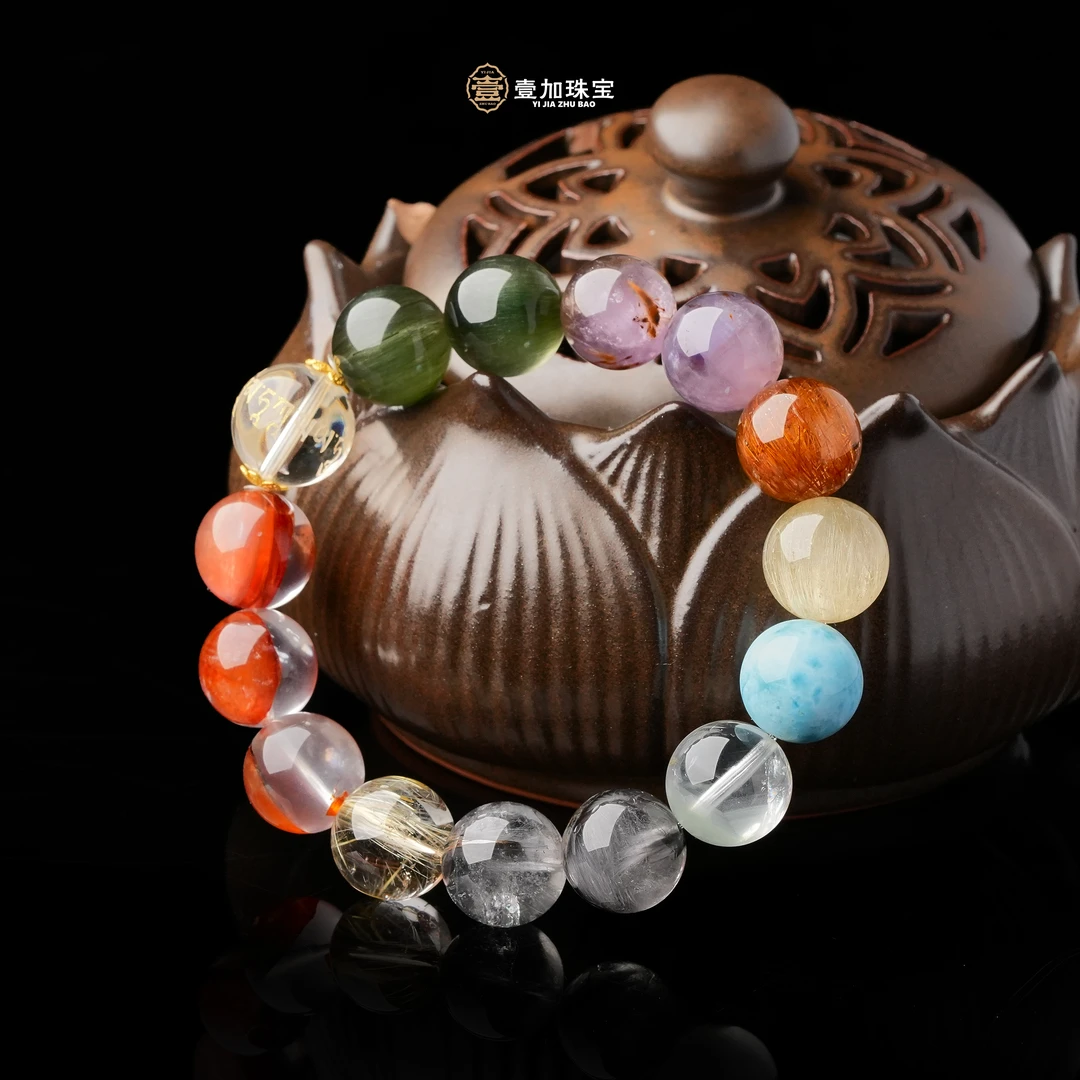 壹加师姐｜手工设计万贯之钥水晶多宝手串多样性发一7834n