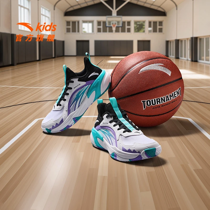 【安踏儿童】闪现夏季缓震网面防滑耐磨实战运动篮球鞋A12521107