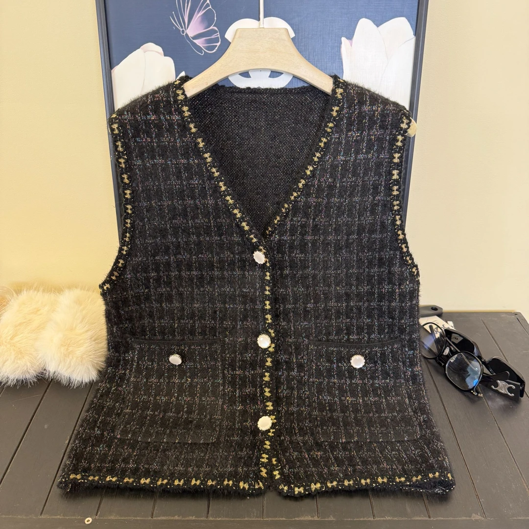 【王哥精选】新款时尚潮流网红女士小香风马甲-9933