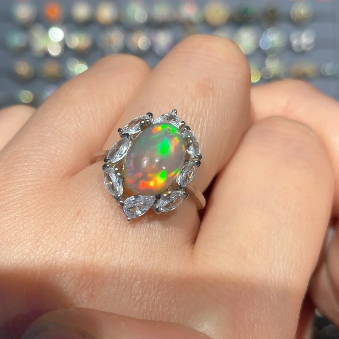 欧泊欧泊戒指银S925镶嵌