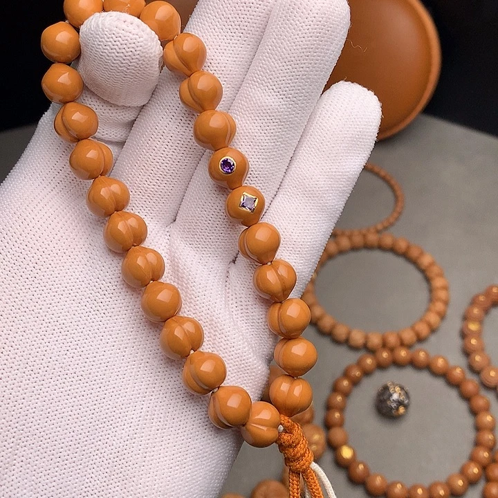 猴头核桃手串 小屁桃镶嵌款10尺寸