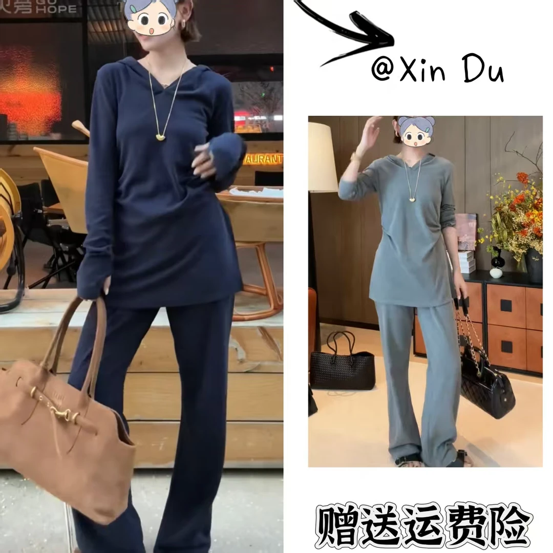 2025秋季新款时尚显瘦气质女士网红洋气两件套百搭款D22831