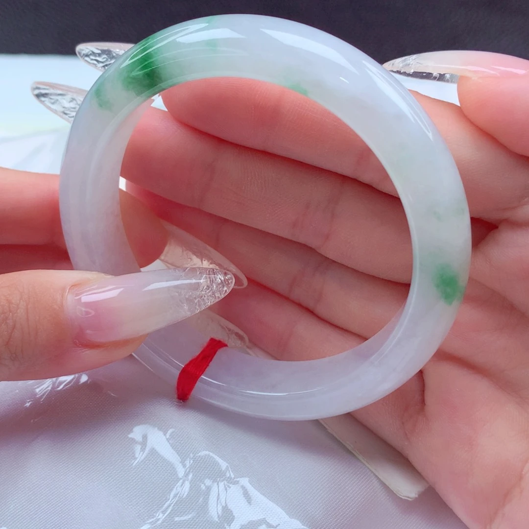 翡翠手镯未镶嵌天然缅甸翡翠A货手镯 34号