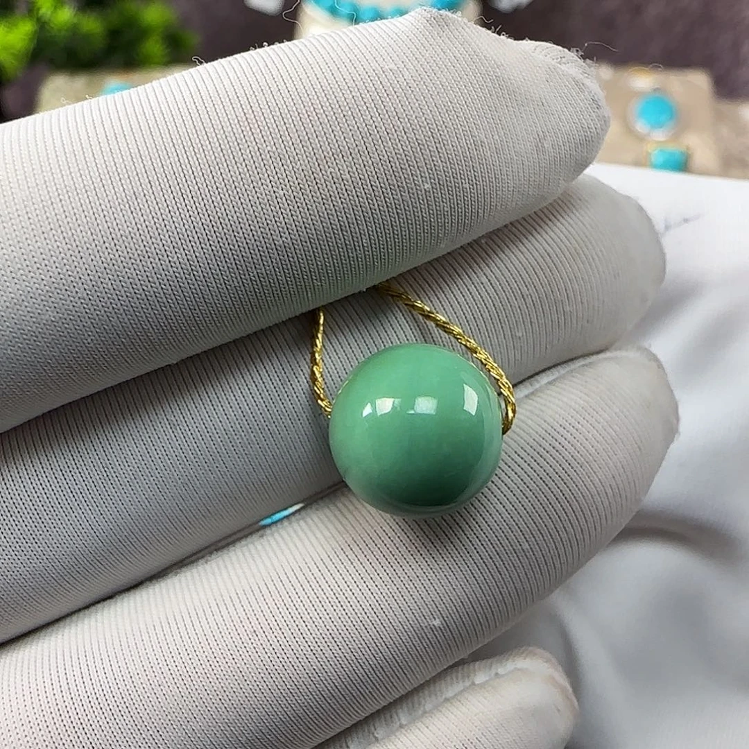 绿松石未镶嵌10mm➕单珠