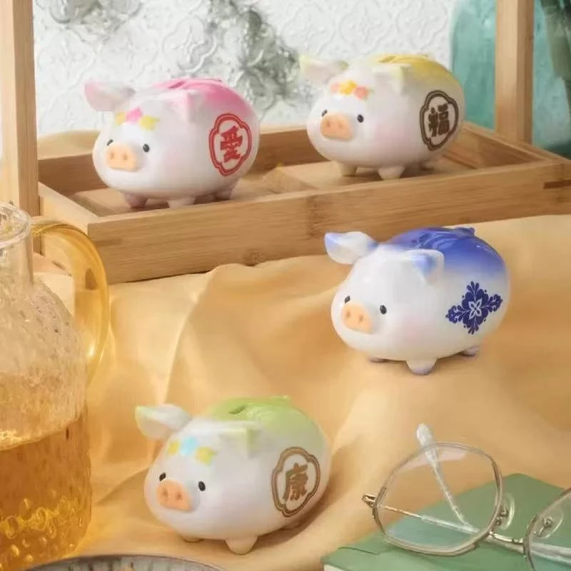 【拆盒】TOYZEROPLUS罐头猪lulu解答之猪盲盒招财摆件