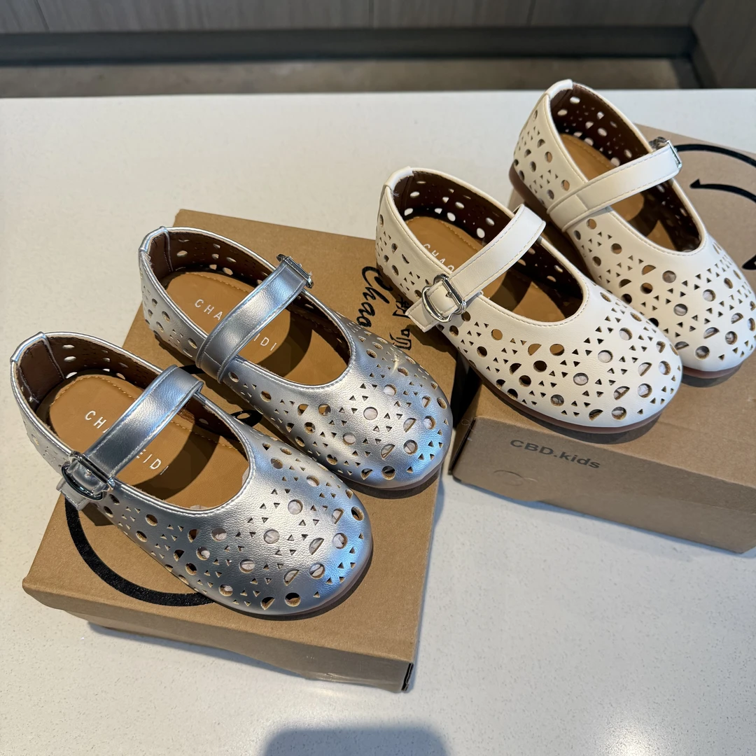 泡妈童装  【法式镂空小皮鞋】2025新款夏季儿童女童休闲25024