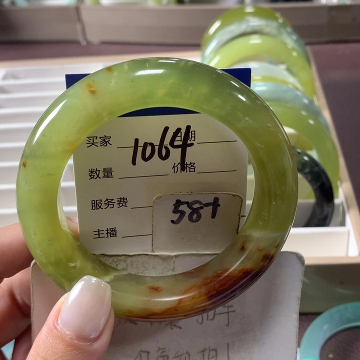 未镶嵌蛇纹石玉手镯1064