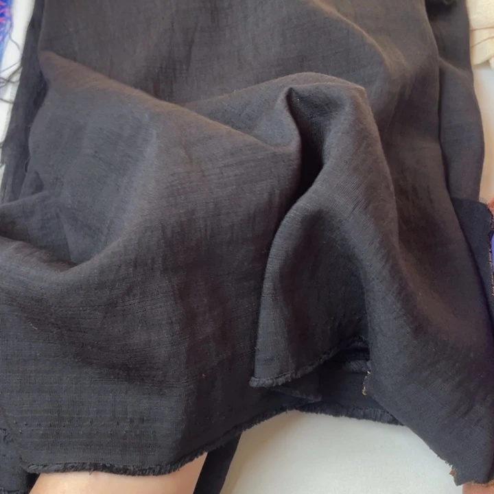 天丝（莱赛尔纤维）黑色棉麻2.5米