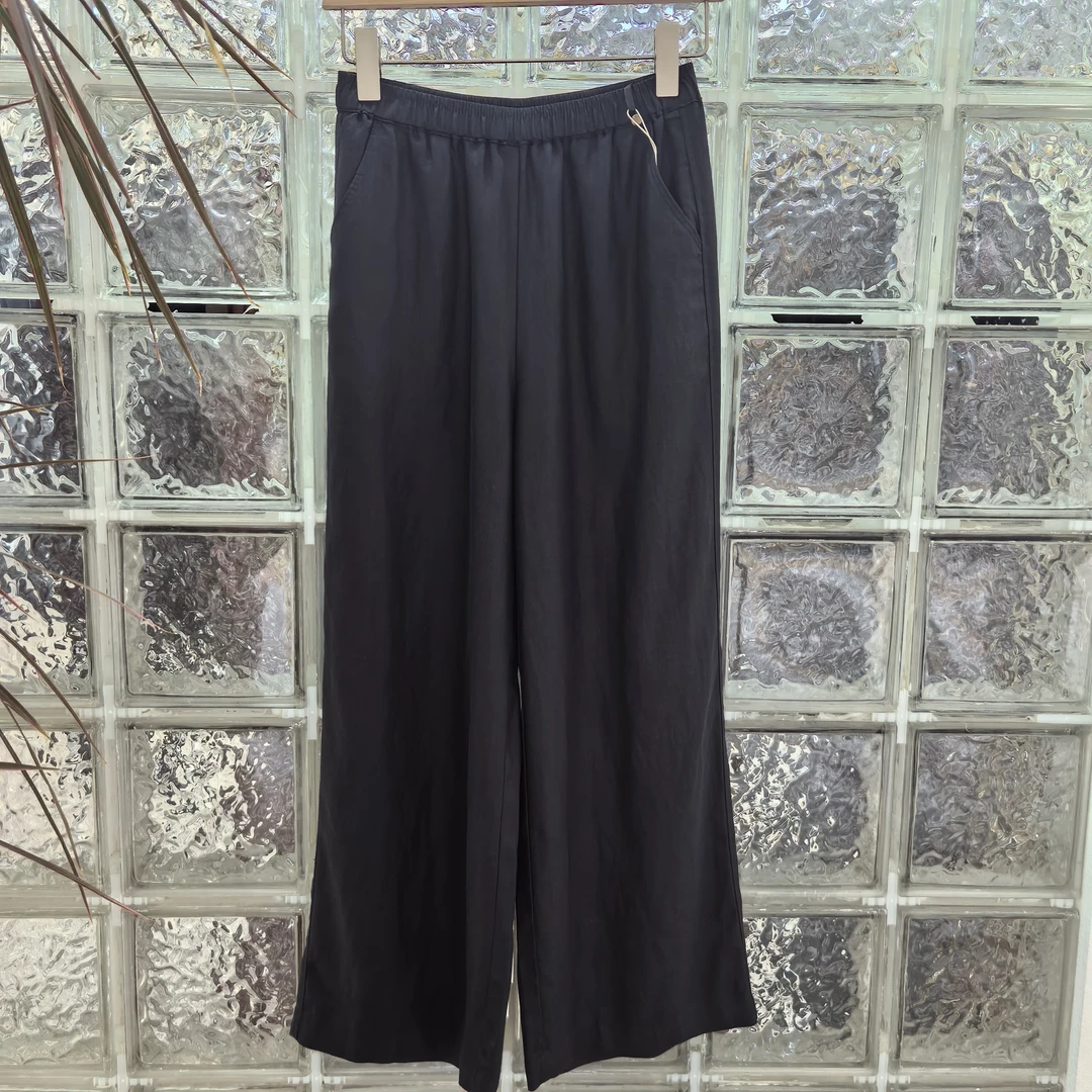 馨语家夏款上新亚麻阔腿裤透气舒适直筒裤