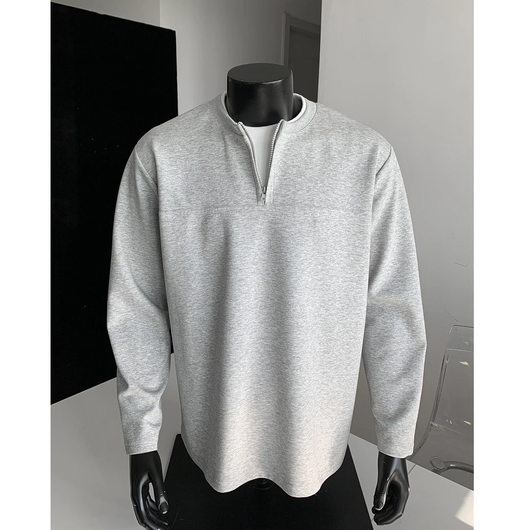 假两件半拉链卫衣男款秋季美式复古长袖t恤男士山东即墨jeep卫衣