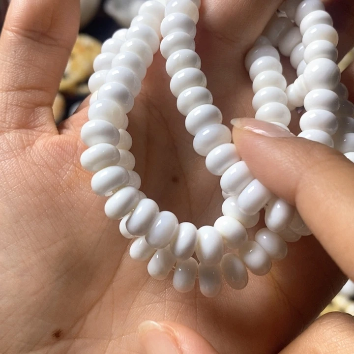 手串/手链贝壳直播间0.9白色算盘珠