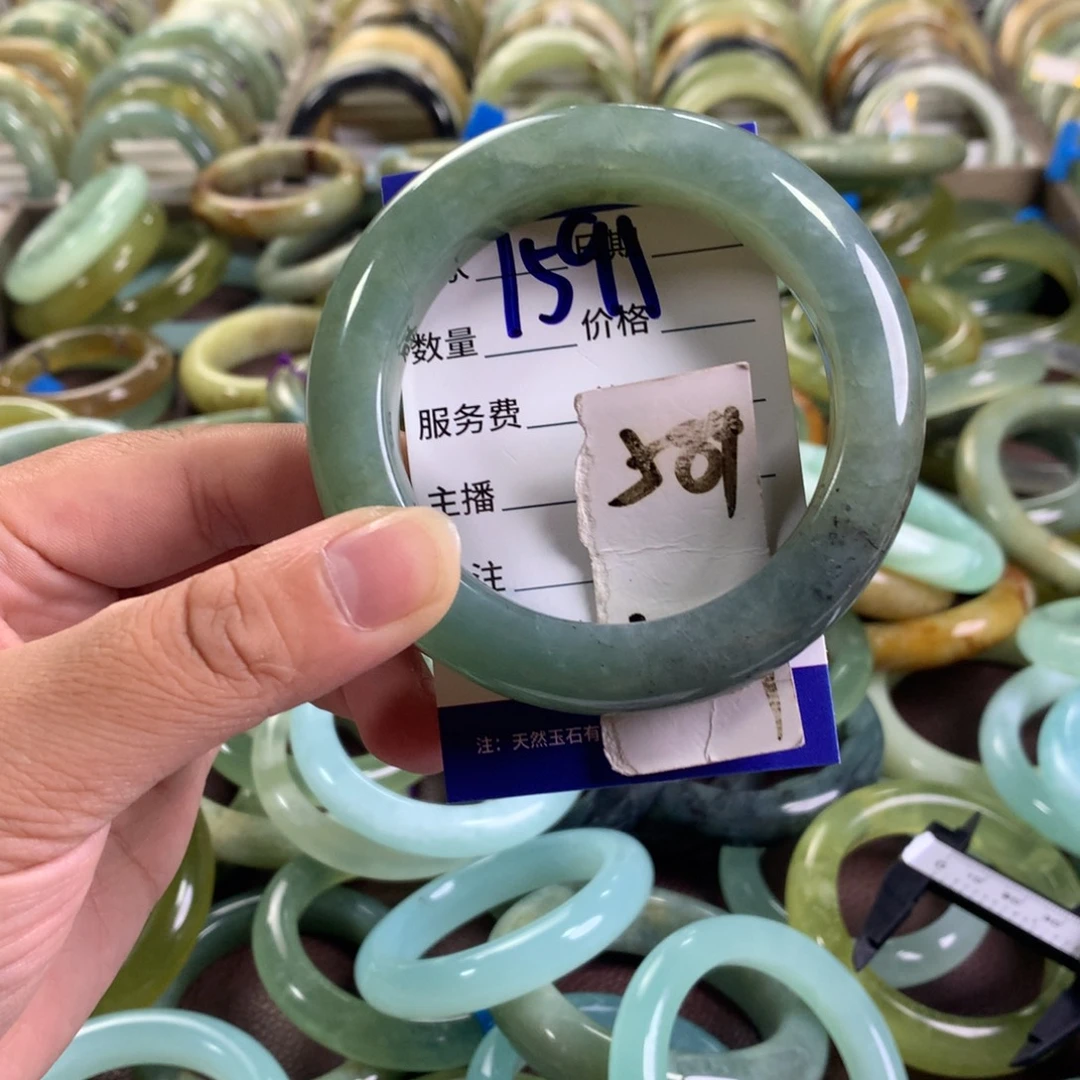 未镶嵌蛇纹石玉手镯1591