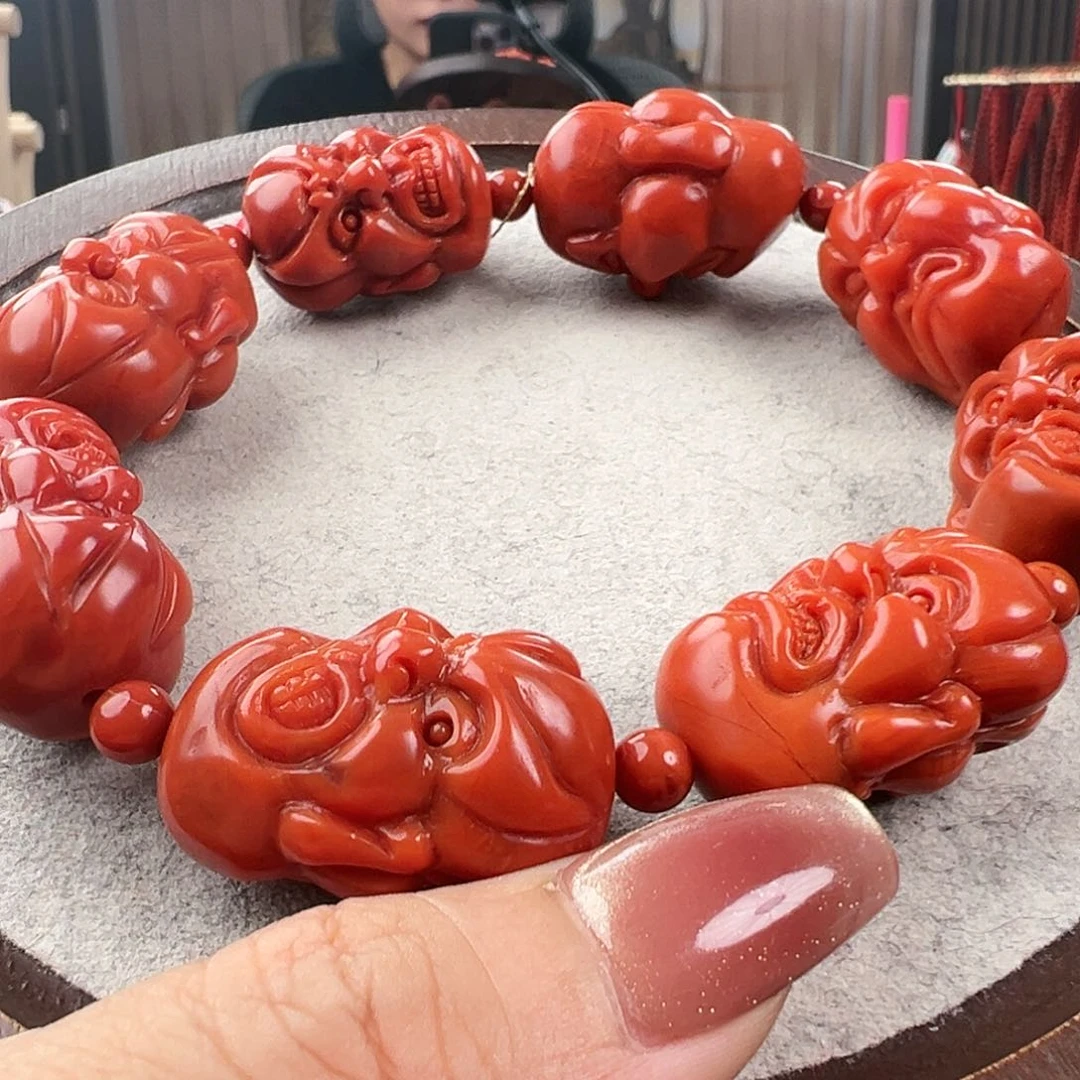 南红玛瑙手串未镶嵌