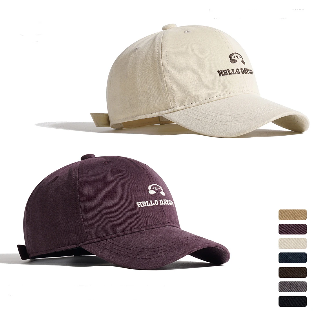 新款简约刺绣大头围棒球帽女