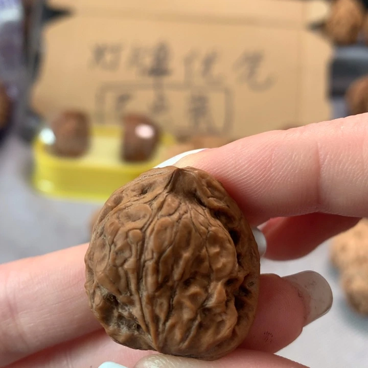 旭***日文玩核桃把件异形单只