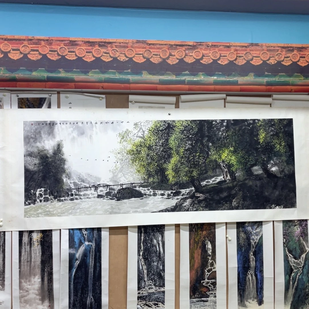 国画手绘国画，山水画心2014年