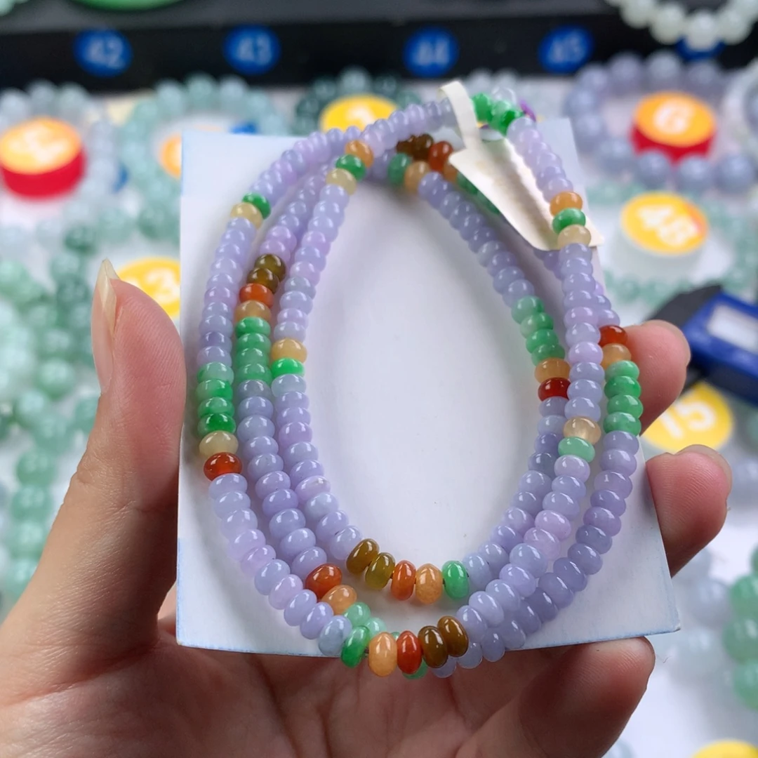 翡翠未镶嵌手链卡4.8