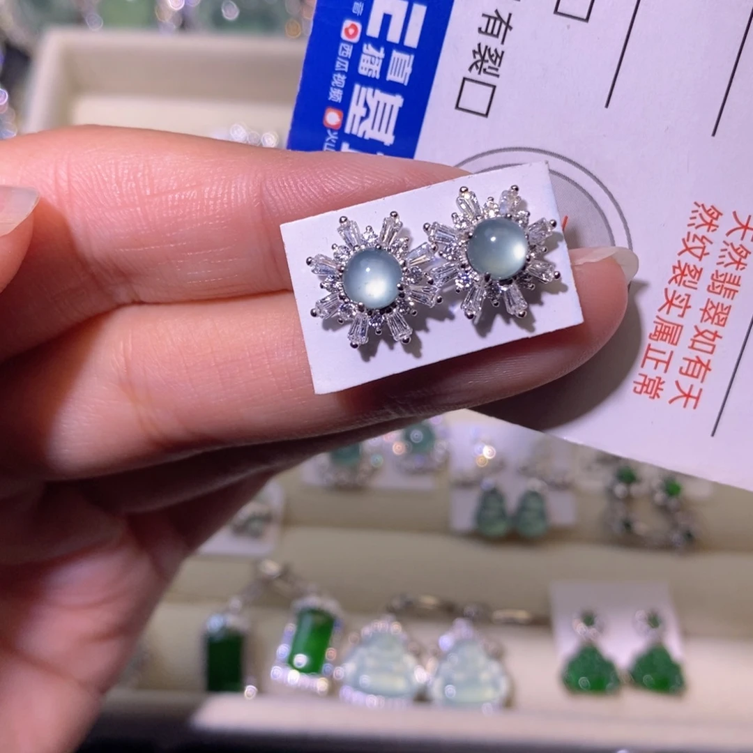 也***€翡翠银S925镶嵌颈饰