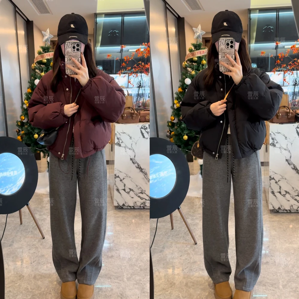 【风向标】韩版保暖小款羽绒服女冬季时尚短款90白鸭绒外套#3916