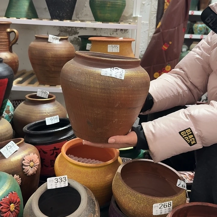瑕疵金色坛子636高度20口径14