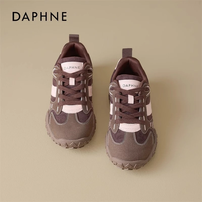 达芙妮厚底德训鞋女2025新款春秋芭蕾复古阿甘鞋百搭休闲运动鞋爆