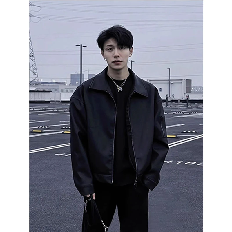 bomber美式飞行夹克男生穿搭春秋季廓形工装外套高级感痞帅棒球服