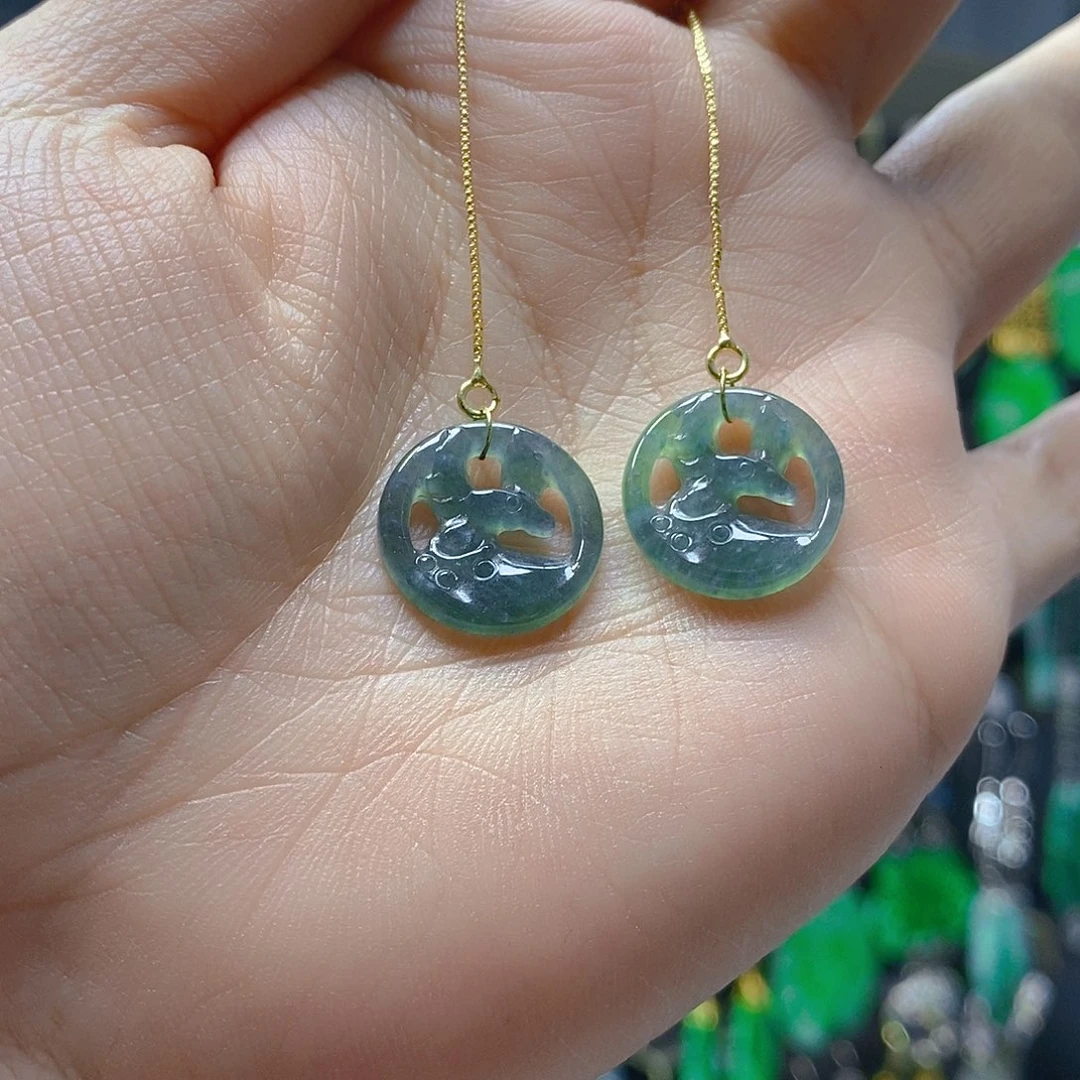 未镶嵌翡翠耳饰翡翠