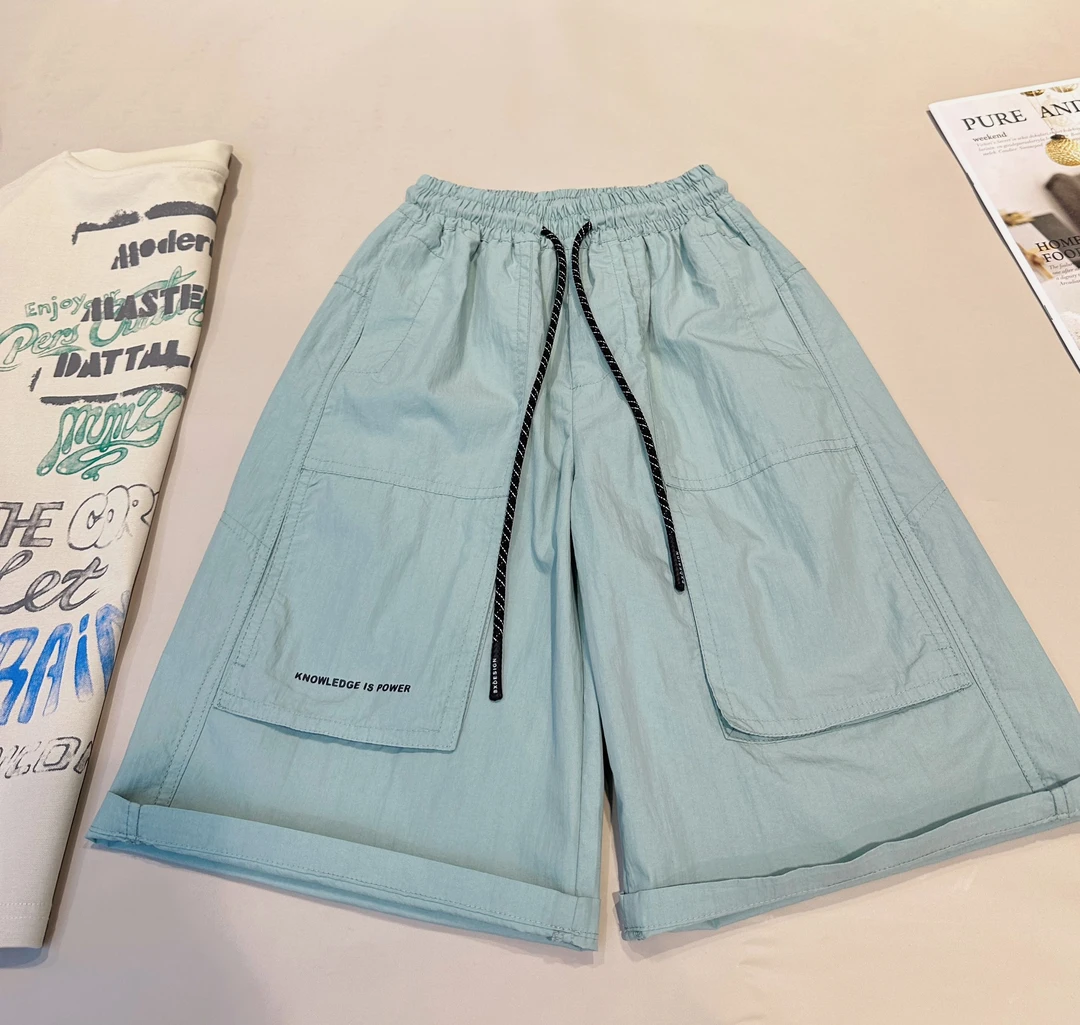 断码清仓  小白姐童装男童舒适洋气中大童百搭休闲裤中裤 25352