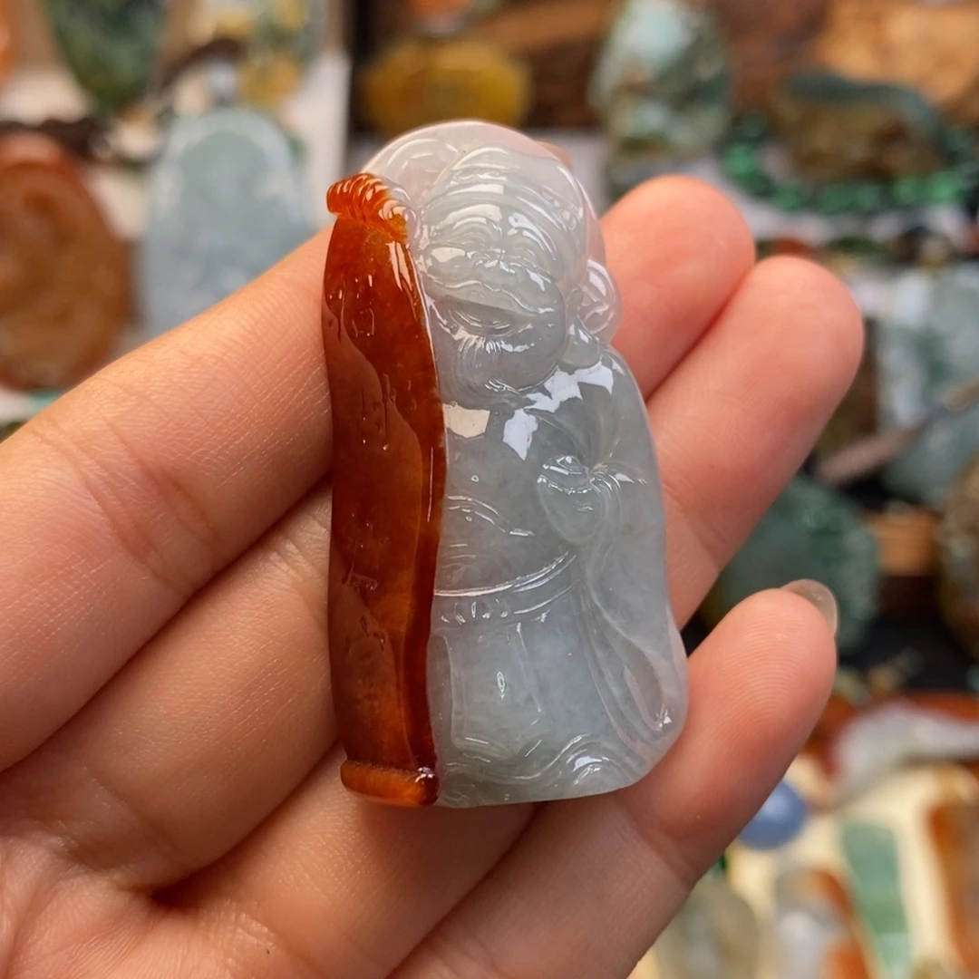 颈饰未镶嵌翡翠财神