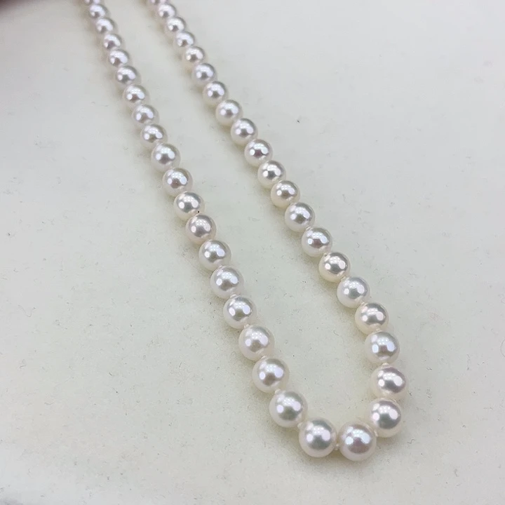 淡水珍珠颈饰银S925镶嵌卡7极光炫彩高品