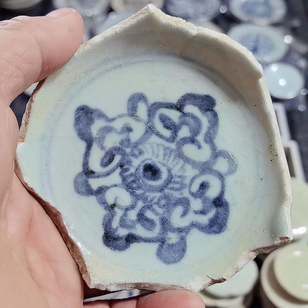 瓷片青花影青杯垫标夲全选