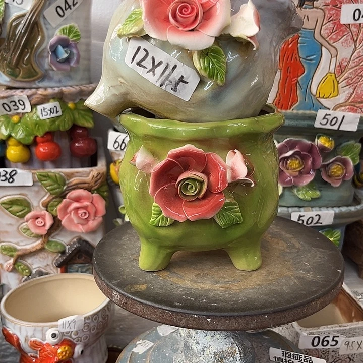 粗陶材质多肉花盆