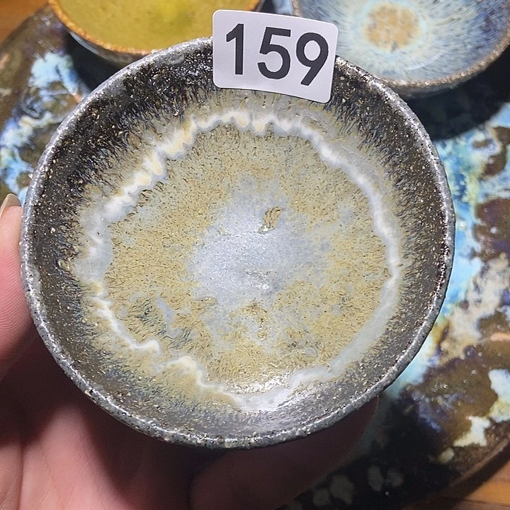 茶盏原矿原釉落灰烧