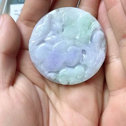 翡翠颈饰未镶嵌天然缅甸翡翠a货