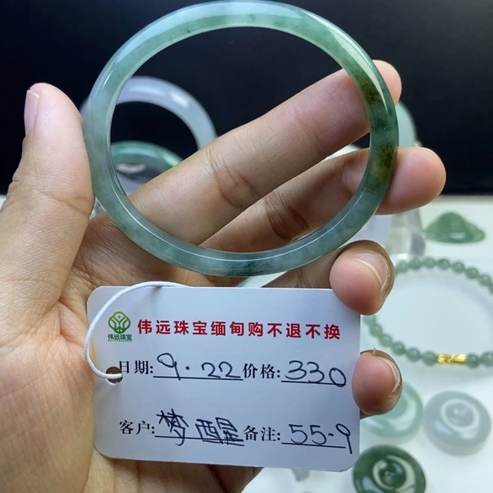 梦***初未镶嵌手镯翡翠缅甸天然翡翠A货