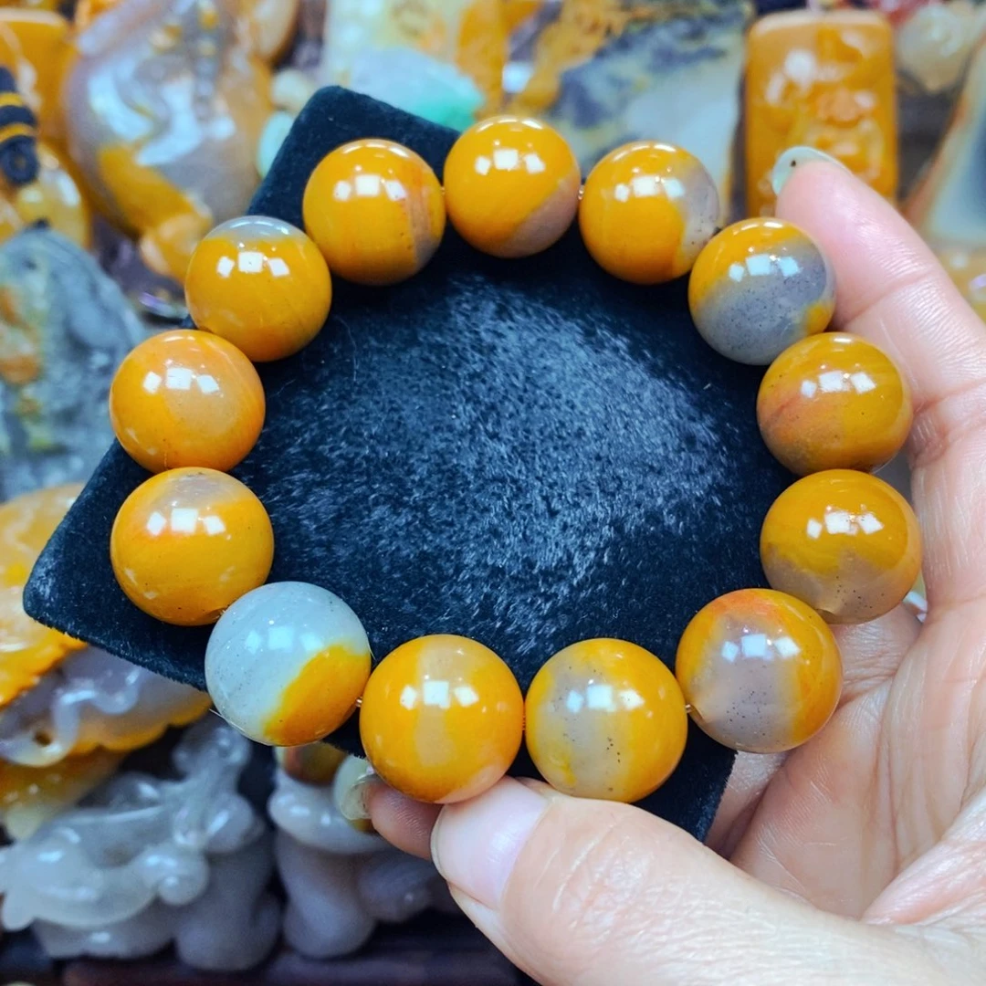 未镶嵌石英质玉（黄龙玉）吊坠(不含链)