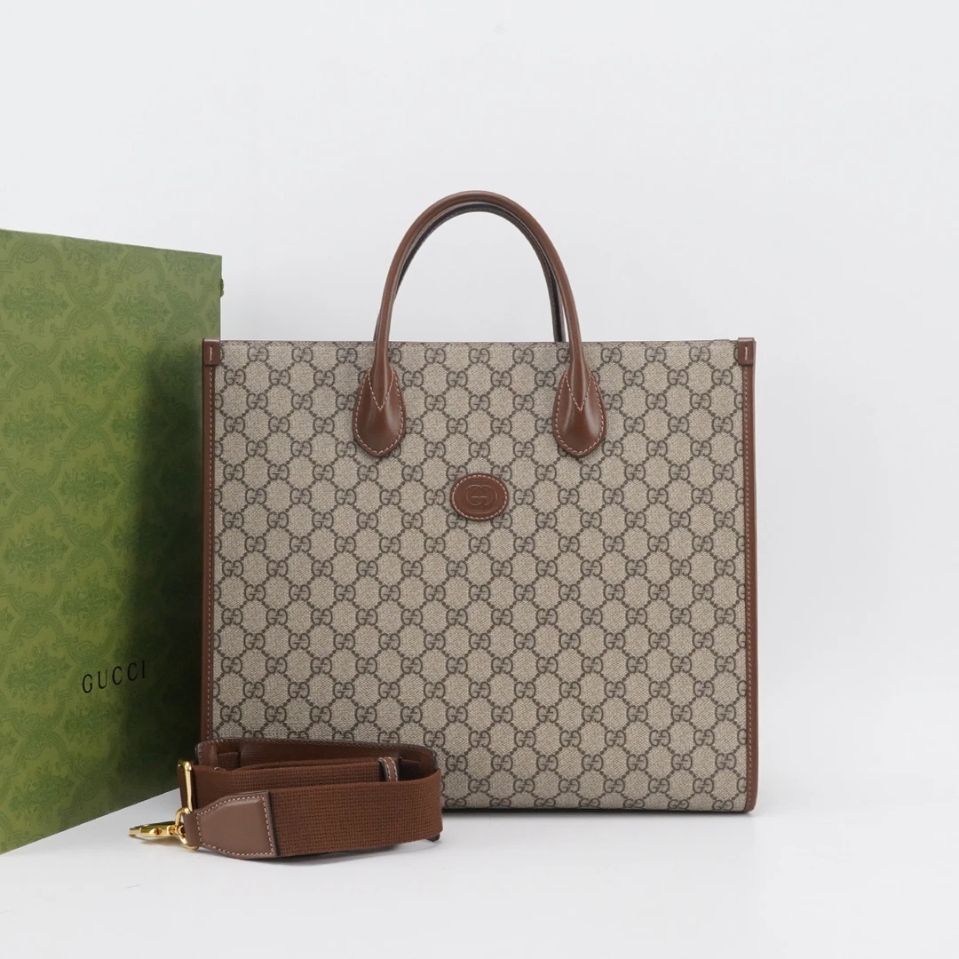 95新 GUCCI/古驰 【总仓一口价】双G 小号 托特包/BGH004660003