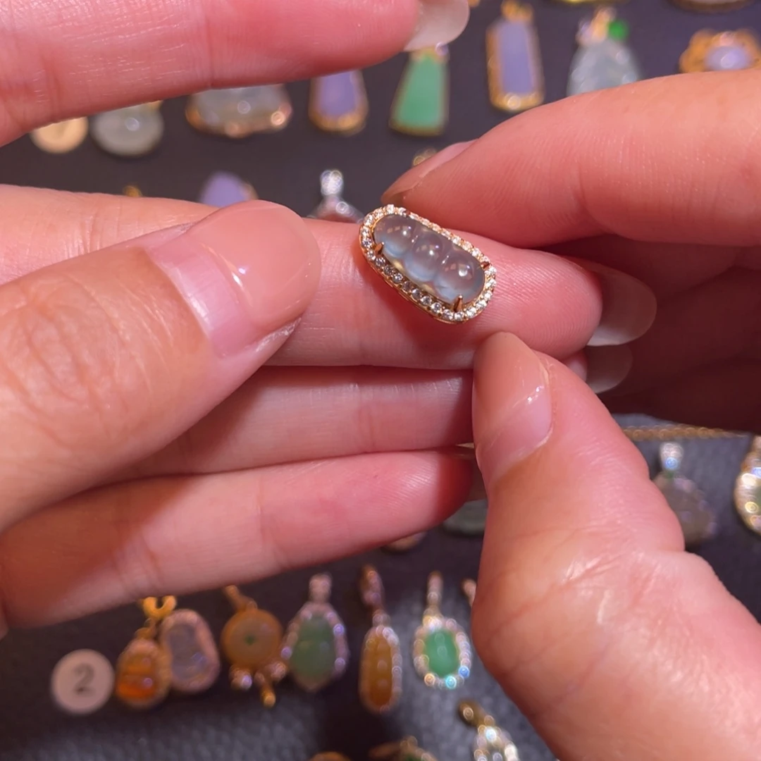 翡翠银S925镶嵌颈饰