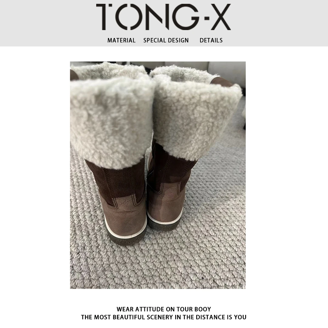 【同瑄品牌】主播日常穿搭同款舒适高级时尚百搭靴子 K1512