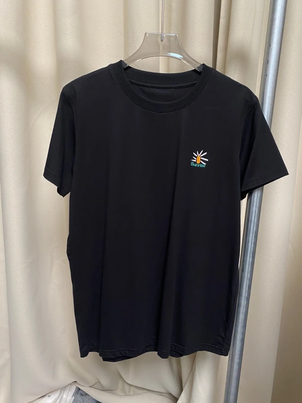 短袖常规款常规丝光棉易干T恤少女风减龄极简风