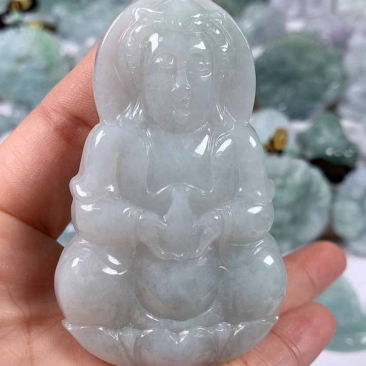 翡翠未镶嵌颈饰大观音福利