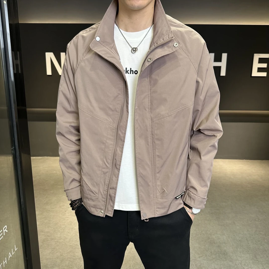 【T800工装立领外套】春季新款简约拉链口袋休闲情侣夹克-8819