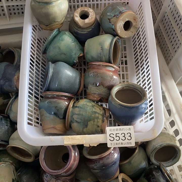 紫砂花盆533微瑕品口径4到4.5左右