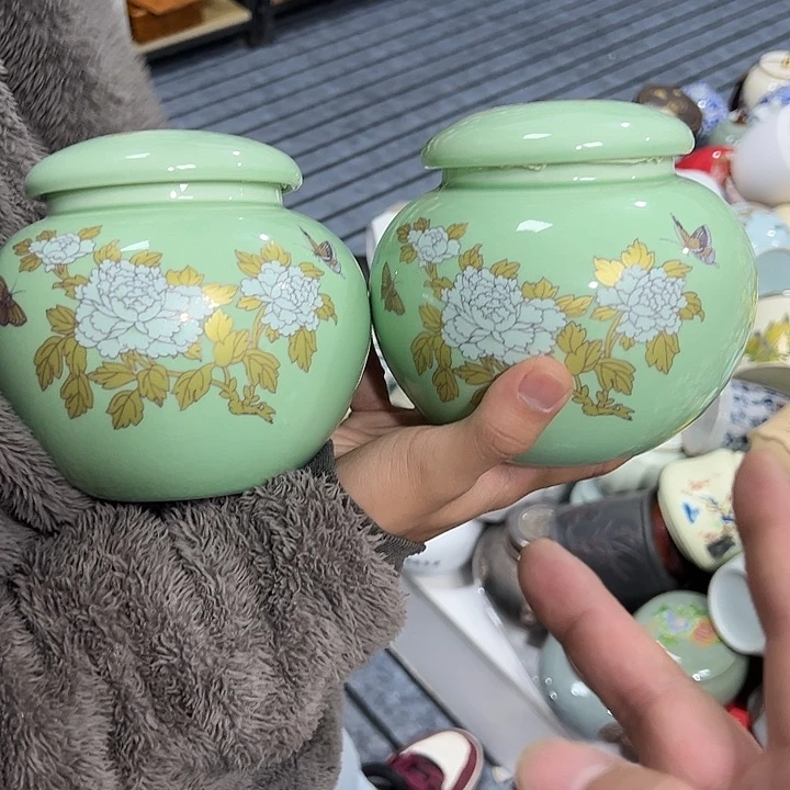 茶叶罐陶瓷家用储物罐瑕疵福利品介意勿拍