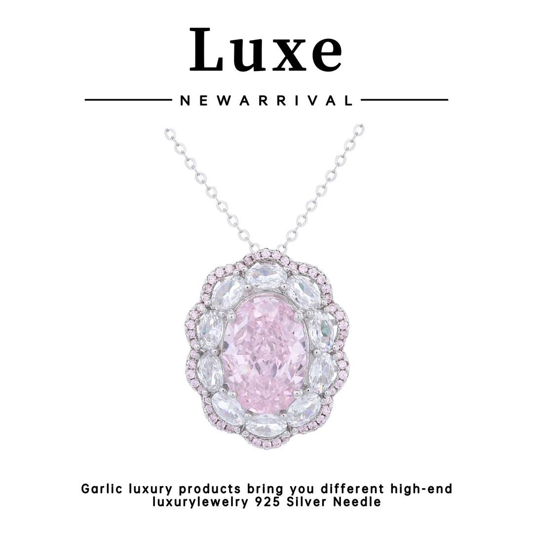 链子925银合成锆石 【琴愿为你】项链时尚百搭套装ZT100152