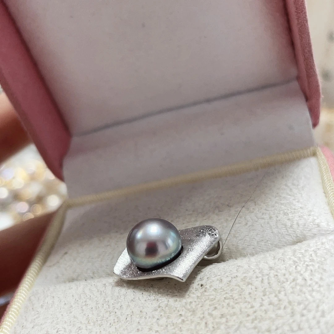 银S925镶嵌海水珍珠颈饰C63