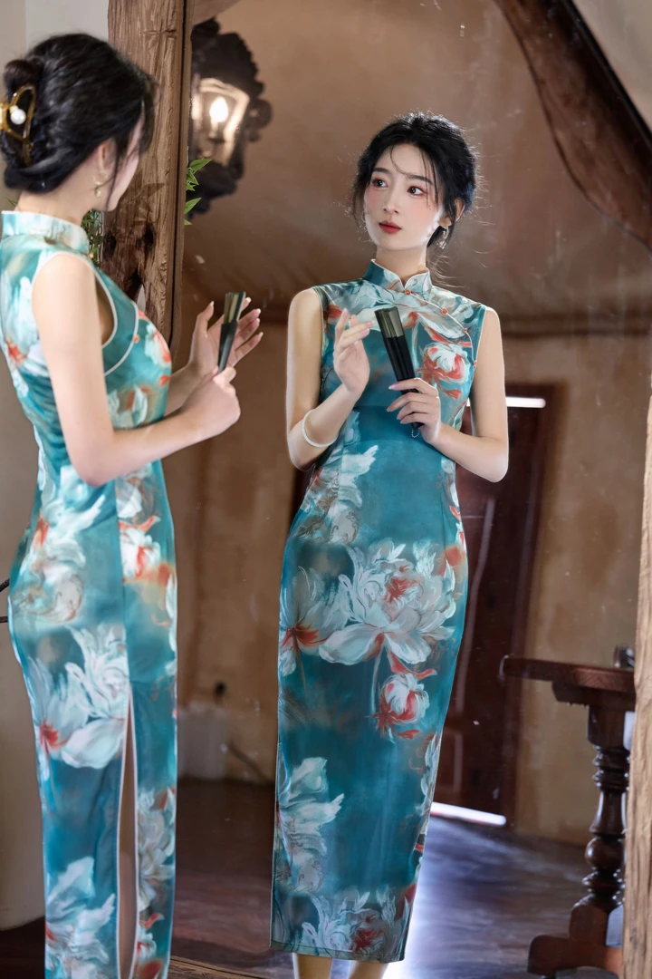 【清荷恋】老上海旗袍女年轻款2025年夏季新款日常改良连衣裙女长款