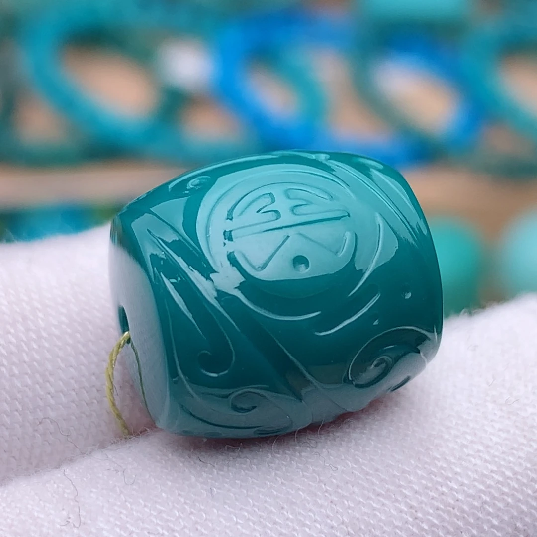 未镶嵌绿松石珠宝奇石13.8mm