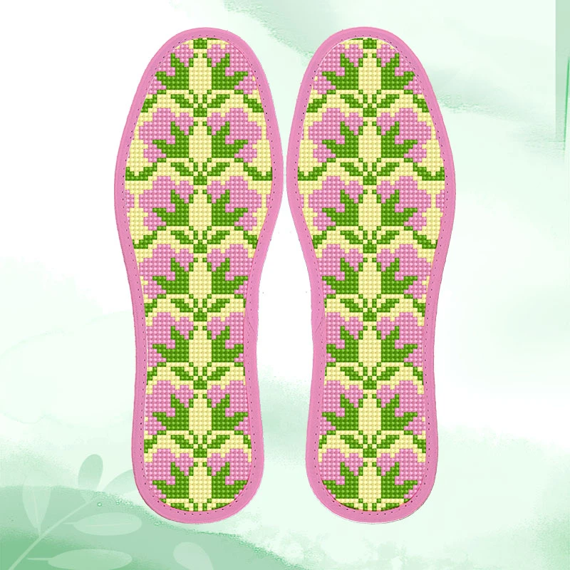 纯彩边有钱花十字绣半成品带针线手工刺绣针孔吸汗透气印花不掉色